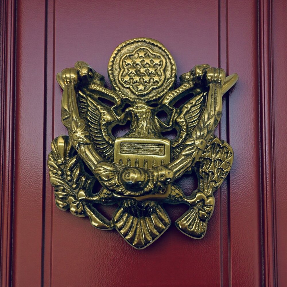 Brass door knocker American Eagle